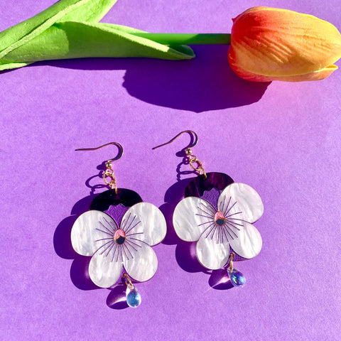 Pansy Earrings