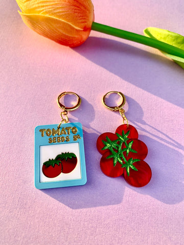 Tomato Seed Earrings