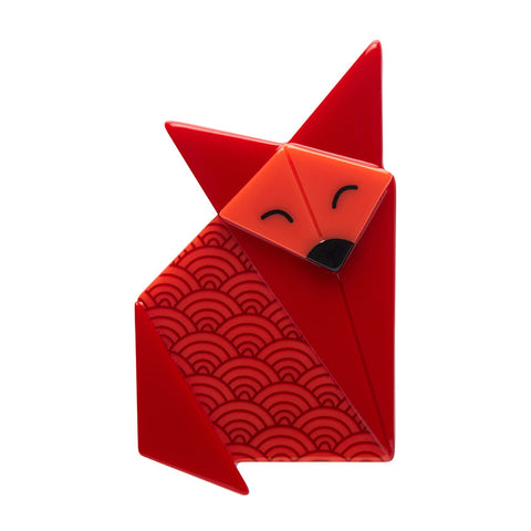 The Sly Fox Brooch ORIGAMI