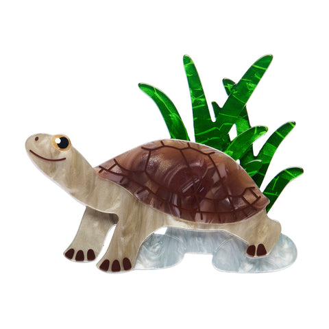 Rheo the River Turtle Brooch