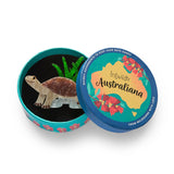 Rheo the River Turtle Brooch