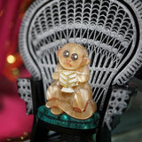 Monkey with Tea Brooch
