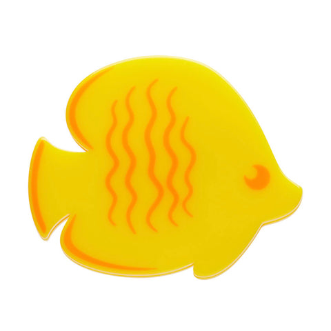 Yellow Fish Mini Simplified Brooch