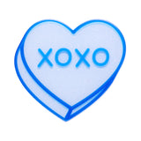 Candy Heart Simplified Mini Brooch – Blue