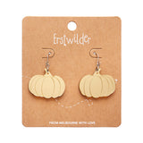 Pumpkin Mirror Drop Earrings - Gold