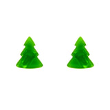Tree Ripple Stud Earrings - Green