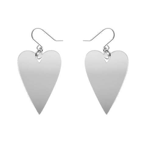 From the Heart Essential Drop Earrings - Silver
