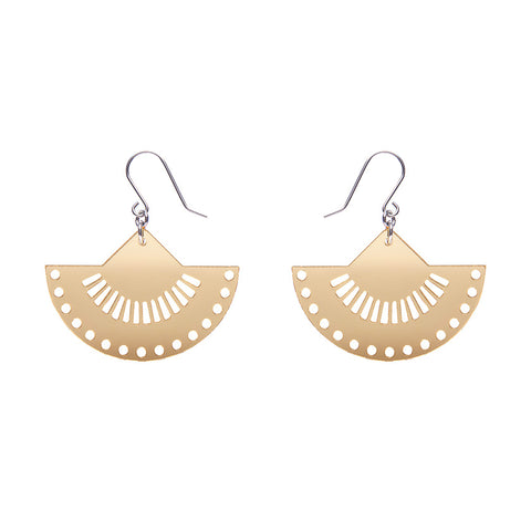 Boho Fan Essential Drop Earrings - Gold