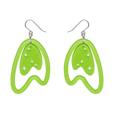 Atomic Boomerang Essential Earrings - Green
