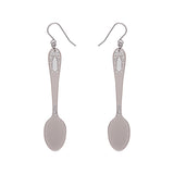 Spoon, Please! Drop Earrings - Silver