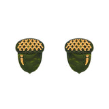 Acorn Stud Earrings - Green