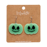 Jack O Lantern Drop Earrings - Glow in the Dark