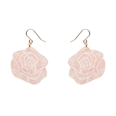 Rose drop earrings store