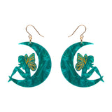 Fairy Moon Drop Earrings - Mint