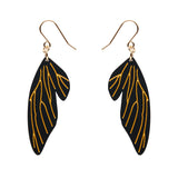 Fairy Wing Drop Essential Earrings - Black