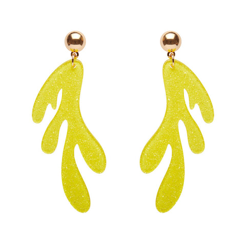 Reef Coral Drop Earrings - Yellow