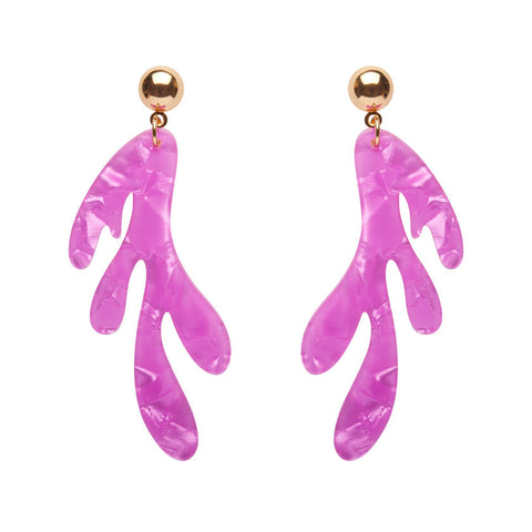 Reef Coral Drop Earrings - Pink