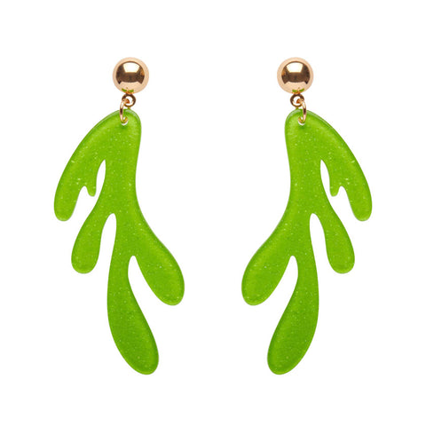 Reef Coral Drop Earrings - Green