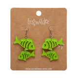Fish Friends Drop Earrings - Green