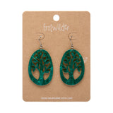 Tree Drop Earrings – Teal