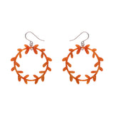 Wreath Drop Earrings – Orange