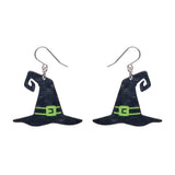 Witch's Hat Drop Earrings - Black