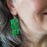 Ho, Ho, Ho Drop Earrings - Green