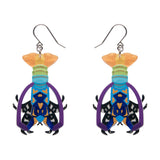 Tropical Rock Lobster Drop Earrings