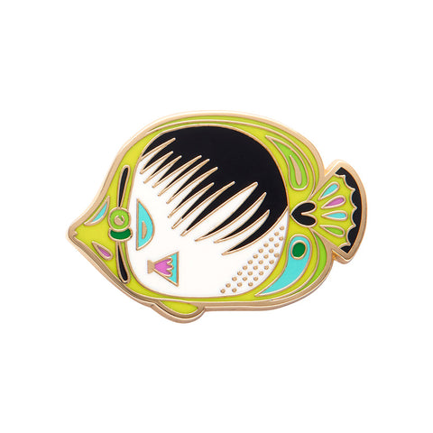 The Bedazzling Butterflyfish Enamel Pin