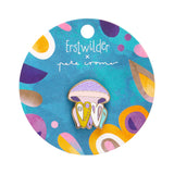 The Whimsical White Spotted Jellyfish Enamel Pin