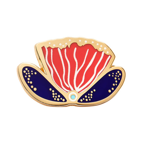 Fervent Feather Flower Enamel Pin