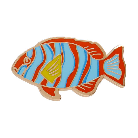 Harlequin Tuskfish Enamel Pin