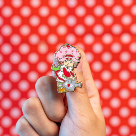 Strawberry Watering Can Enamel Pin