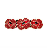 Remembrance Poppy Enamel Hair Barrette