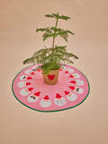 Round Cotton Christmas Tree Carpet - Pink