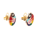 Carmel's Colourful Enamel Stud Earrings