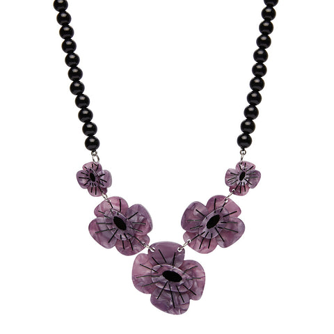 NEW '22 Remembrance Poppy Necklace Purple