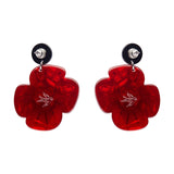 Remembrance Poppy Drop Earrings