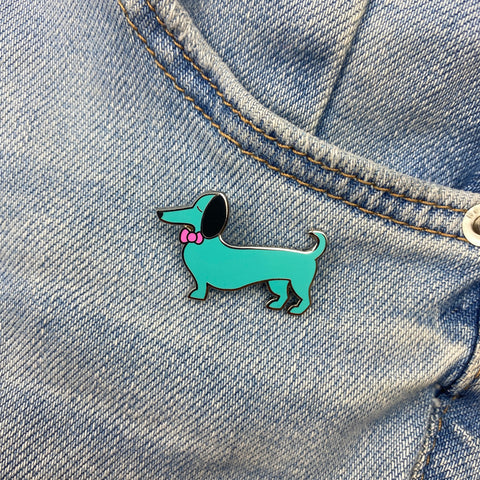 Spiffy the Sausage Dog Enamel Pin