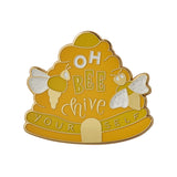 Oh Bee Hive Enamel Pin