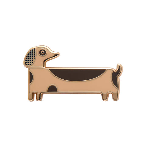 Long Dog Enamel Pin