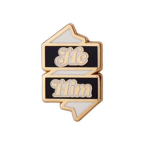 He/Him Pronoun Enamel Pin