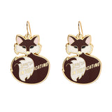 You're In"FOX"icating Enamel Drop Earrings