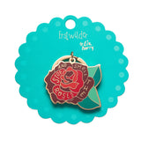 Stop and Smell the Roses Enamel Key Charm