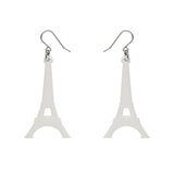Eiffel Tower Solid Resin Drop Earrings - White