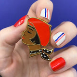 Tres Chic Enamel Pin - Red