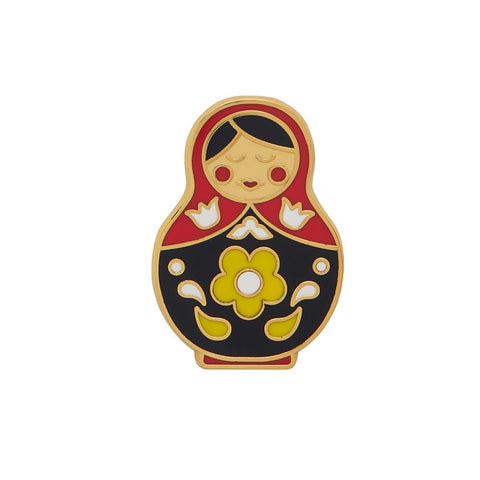 Matryoshka Memories Red Medium Enamel Pin