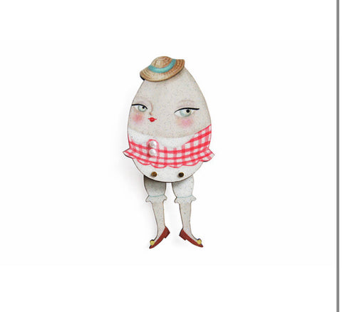 Egg Woman Brooch