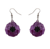 Poppy Field Drop Earrings Purple